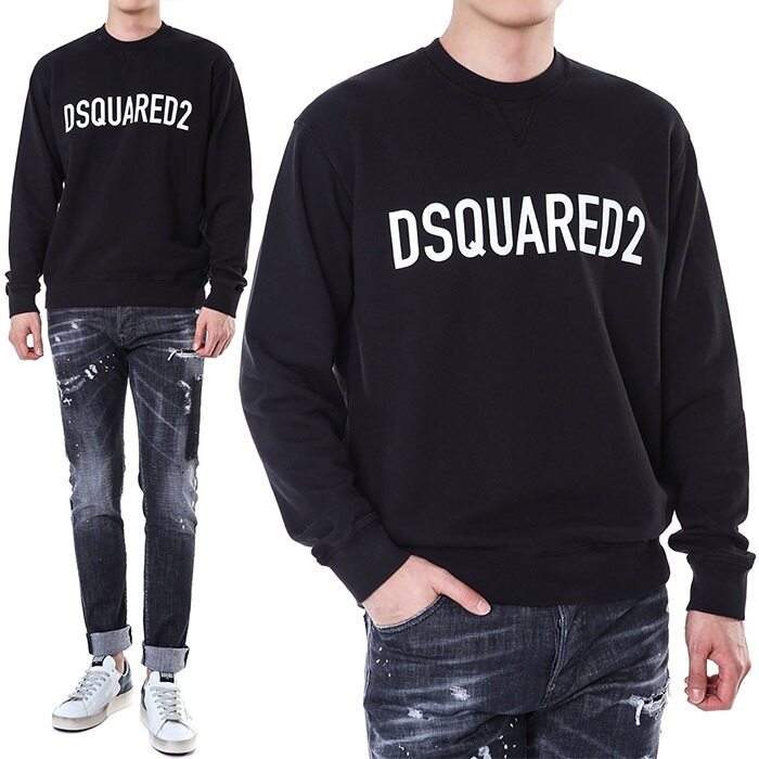 디스퀘어드 로고프린트 맨투맨 티셔츠/74GU0663 S25538 900 - Dsquared2