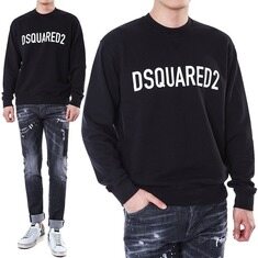 디스퀘어드 로고프린트 맨투맨 티셔츠/74GU0663 S25538 900 썸네일 1