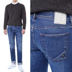 인코텍스 데님 스웨이드로고 진청 워싱진/BDPS0002 SV 08792 W2 002 썸네일 1