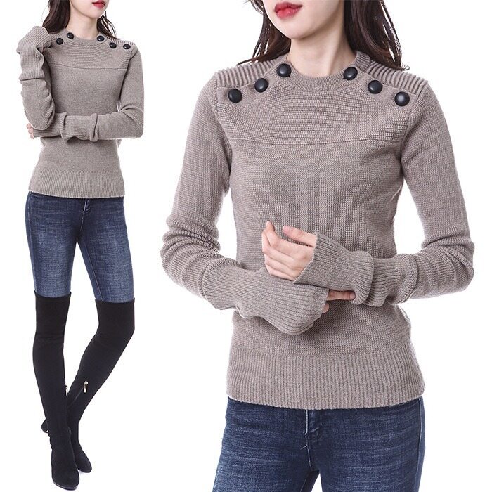 이자벨마랑 에뚜왈 DOYLE 숄더버튼 여성 울 니트/PU0463 22A080E 50TA - Isabel Marant