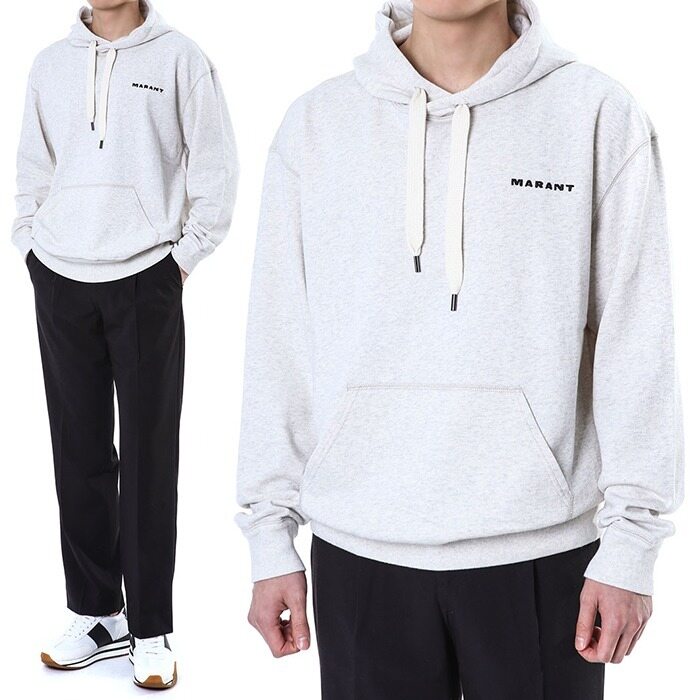이자벨마랑 MARCELLO 마르셀로 로고자수 후드 티셔츠/SW0055HA A2M35H 23EC - Isabel Marant