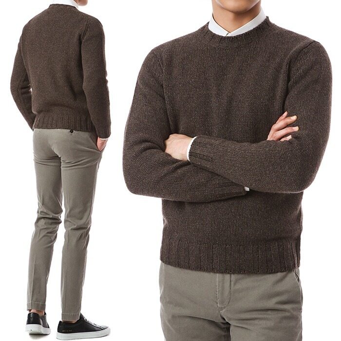 [라르디니]베이비 야크 멜란지 니트/IMLMML169 IM55025 450VI - Lardini