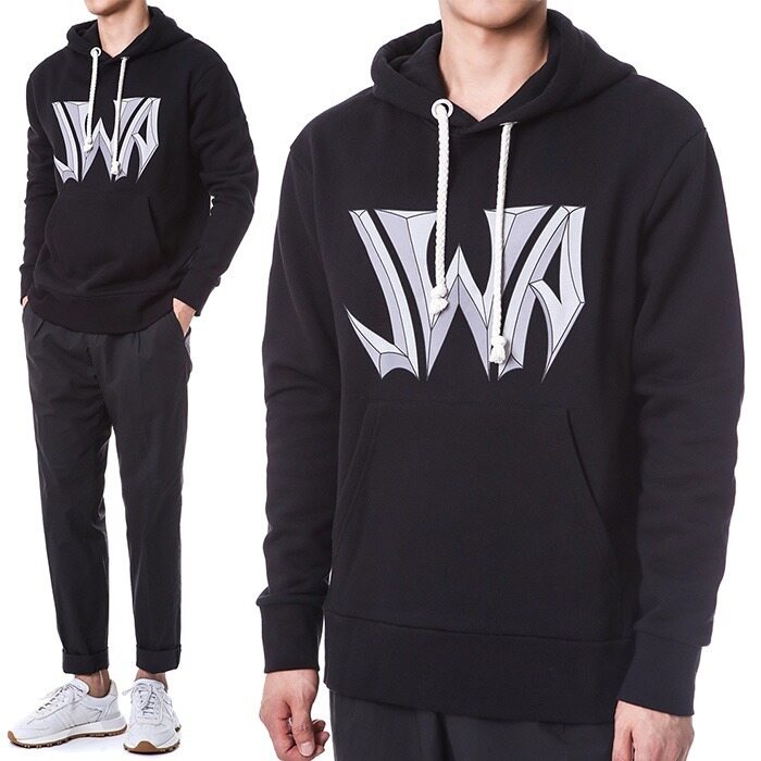 JW앤더슨 그래픽 로고프린트 기모 후드티/JW0047 PG0771 999 - JW Anderson