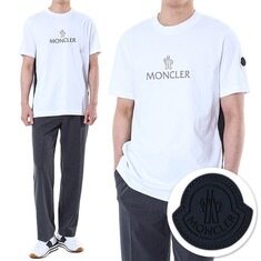 몽클레어 매트블랙로고패치 타이포 반팔티셔츠/8C00060 829H8 001 썸네일 1