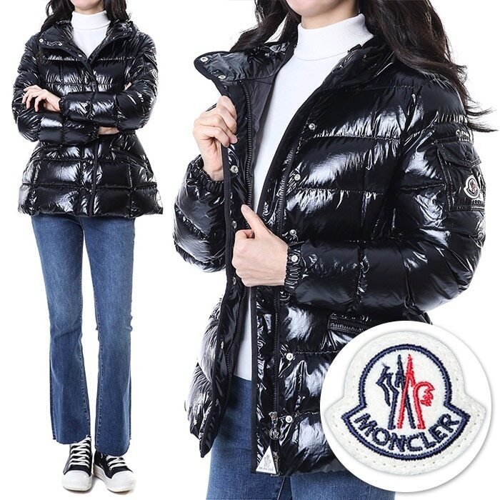 몽클레어 BARANTE 로고패치 유광 여성 패딩점퍼/1A00017 597EU 999 - Moncler