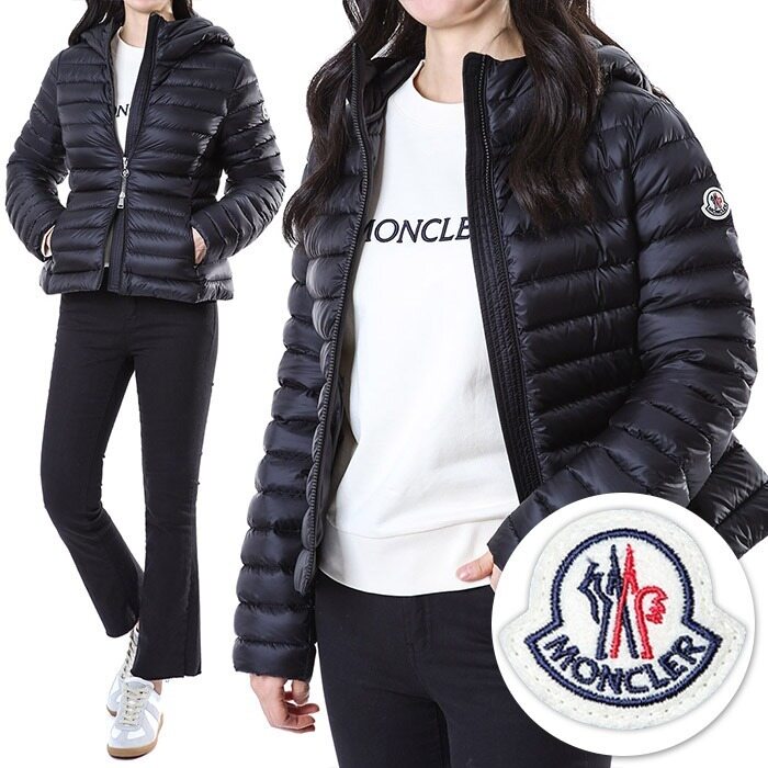 몽클레어 IGE 로고패치 볼륨지퍼 여성 후드 패딩점퍼/1A00004 597YF 999 - Moncler