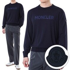 몽클레어 래더로고패치 버진울 라운드니트/9C00011 M1180 742 썸네일 1