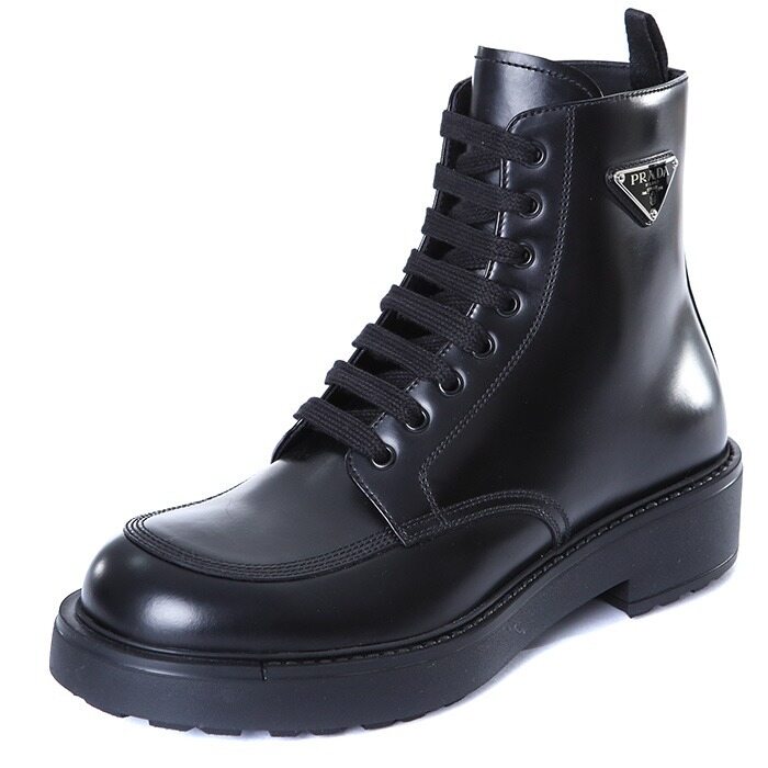 프라다 삼각로고패치 레이스업 래더 부츠/2TG220 055 F0002 - Prada