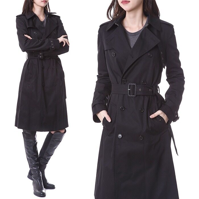 생로랑 숄더견장 여성 슬림 트렌치 코트/507530 Y039W 1000 - Saint Laurent