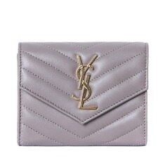 생로랑 YSL 금장 모노그램로고 마틀라쎄 여성 반지갑/403943 AAA44 2826 썸네일 1