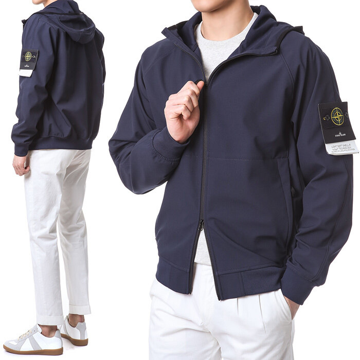 스톤아일랜드 라이트 소프트쉘 와펜패치 후드집업점퍼/781540927 V0020 - Stone Island