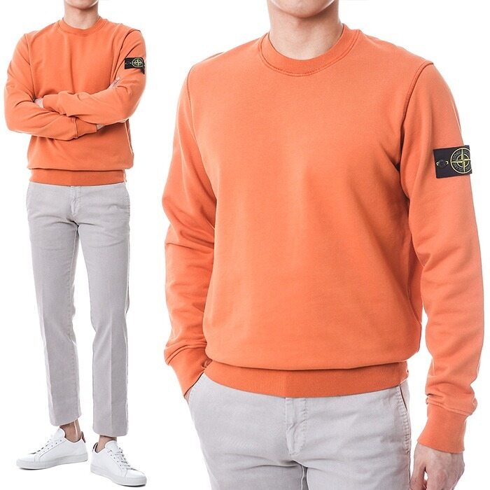 스톤아일랜드 와펜패치 아웃스티치 맨투맨/101563051 V0073 - Stone Island