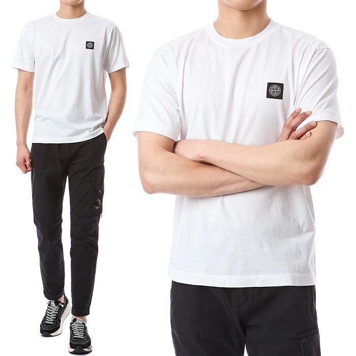 스톤아일랜드 로고패치 베이직 반팔티셔츠/101524113 A0001 - Stone Island