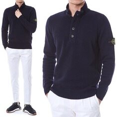 스톤아일랜드 와펜패치 반오픈 버튼집업 울 니트/7915540A3 A0020 썸네일 1