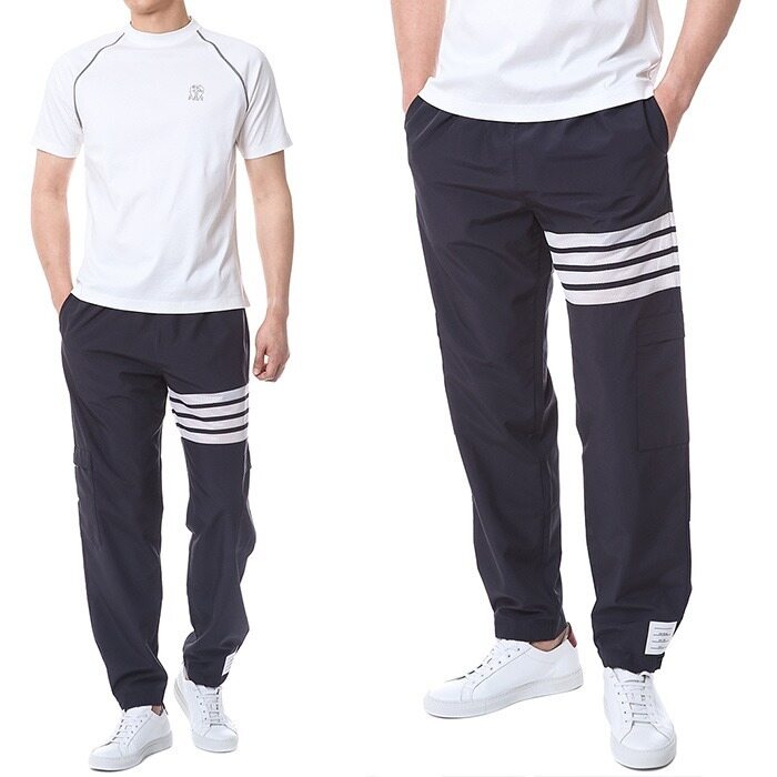 톰브라운 삼선탭+4선완장 립스탑 패커블 팬츠/MJQ163A F0197 415 - Thom Browne