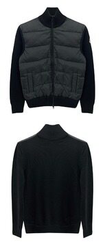 [몽클레어] 패딩 울 집업 가디건 블랙 남성 자켓 9B00040 M1131 999 / TTA 썸네일 2