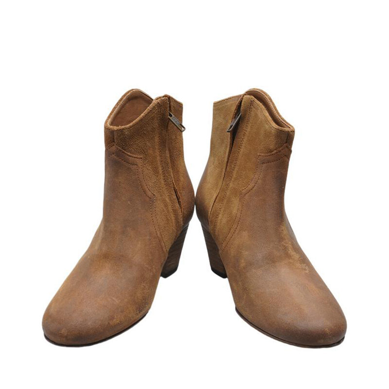 (230mm) 카멜 스웨이드 가우초 여성 앵클 부츠 - Isabel Marant