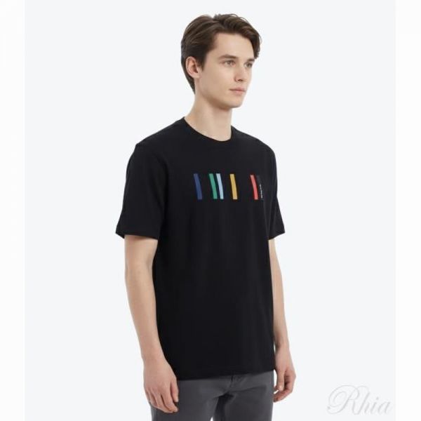 폴스미스 컬러 테이프 헤비 코튼 반팔 티셔츠 M2R 204Z PP4816 79 - Paul Smith