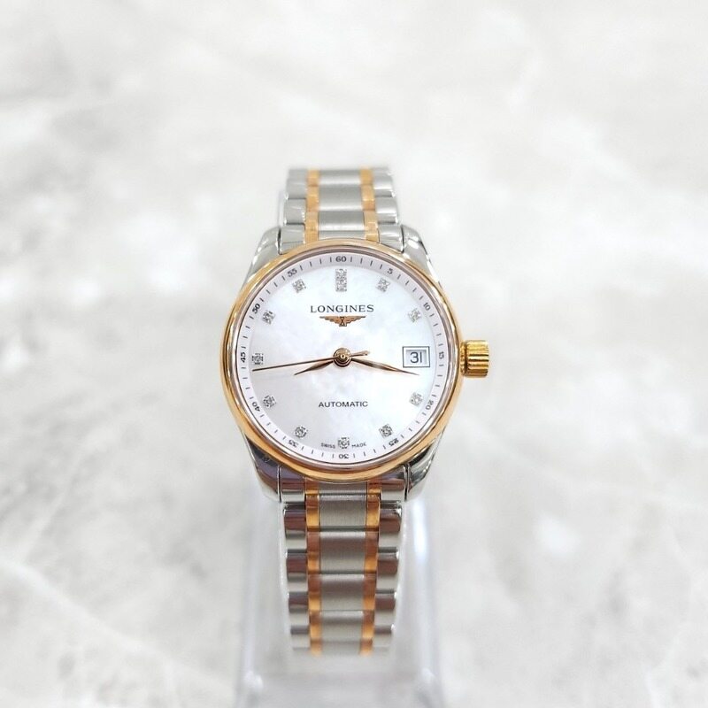 [럭스유] 론진 다이아 마스터컬렉션 오토매틱 시계 핑크골드 콤비 25.5mm - LONGINES