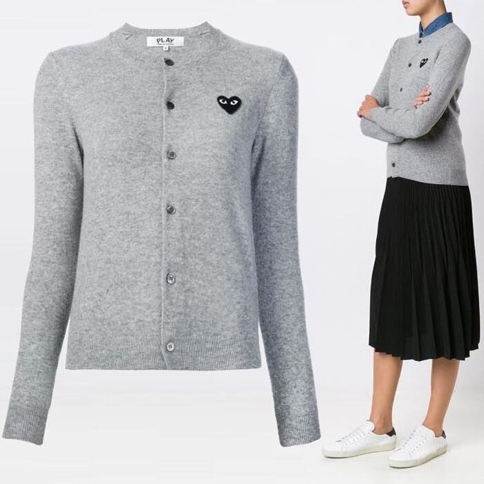 꼼데가르송 여자 그레이 블랙와펜 가디건 AZ-N023-051-2-9 - Comme des Garcons