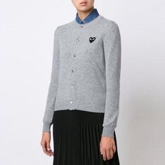 꼼데가르송 여자 그레이 블랙와펜 가디건 AZ-N023-051-2-9 썸네일 3