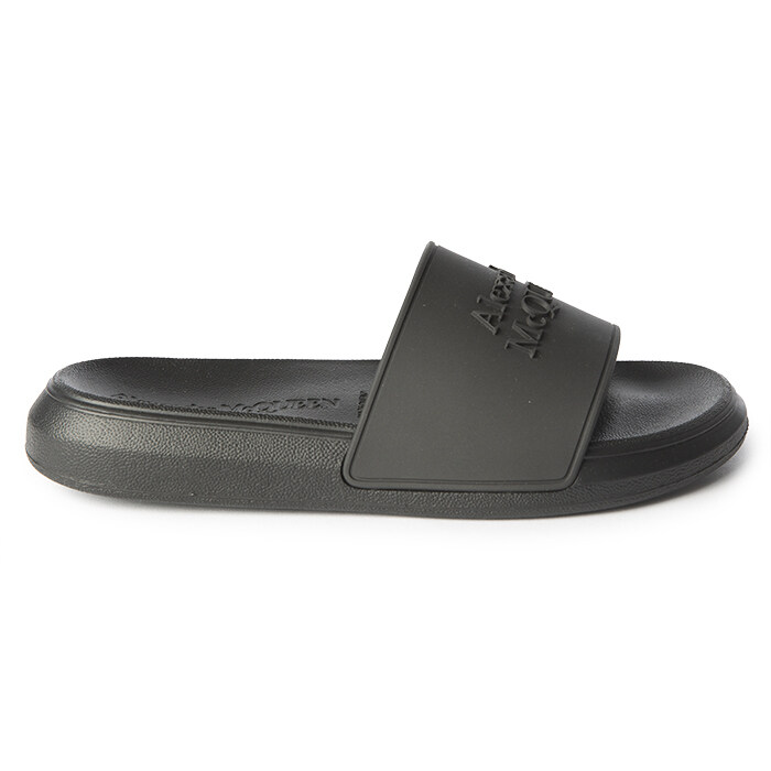 알렉산더맥퀸 러버 로고 슬리퍼 666983 W4QS0 1000 - Alexander McQueen
