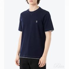 브루넬로 쿠치넬리 26SS 레이어드 코튼 반팔 티셔츠 M0B137451G CD325 썸네일 1