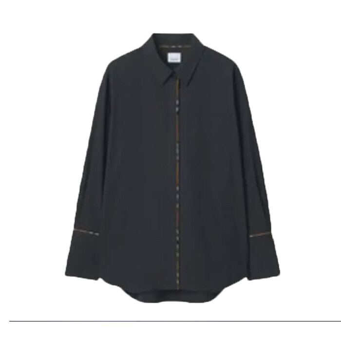 Burberry IVERY 트리밍 코튼 여성셔츠 8091374 1 - Burberry