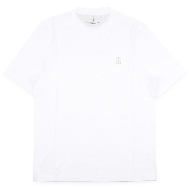 디몬트 브루넬로쿠치넬리 남성 로고 프린팅 반팔(화이트) M0B138440 CK640 - Brunello Cucinelli