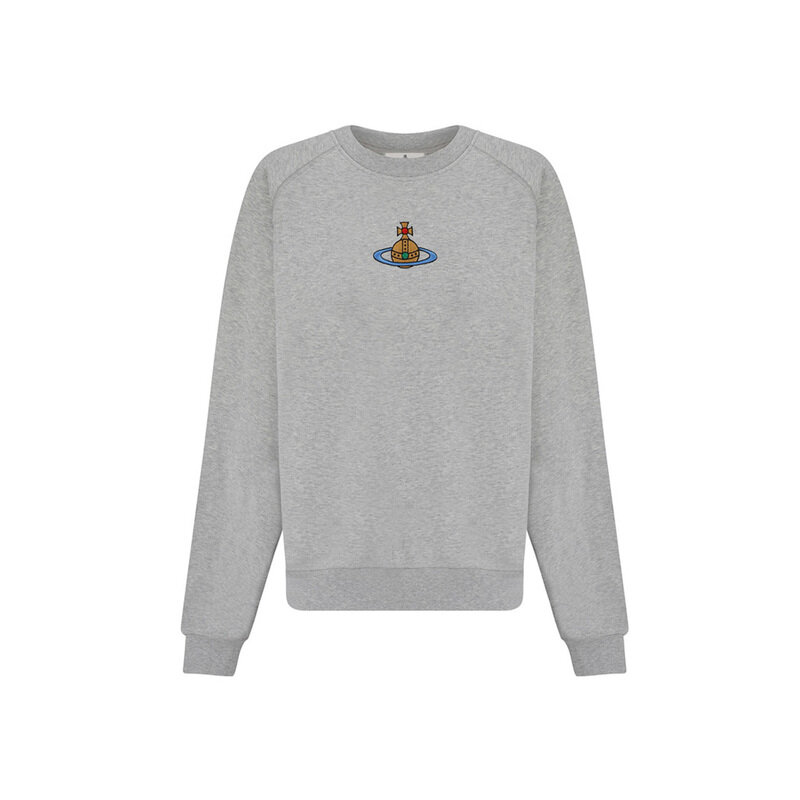 비비안웨스트우드 24FW ORB 로고 자수 맨투맨 그레이 3I010004 J006O P001 - Vivienne Westwood