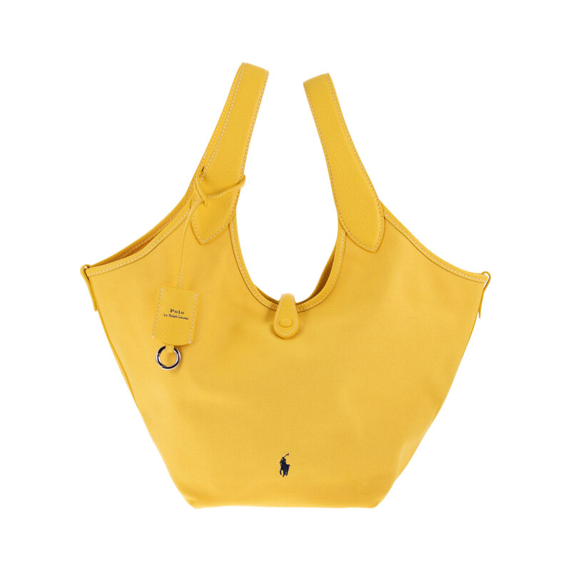 폴로랄프로렌 26SS 포니 로고 자수 플레이 캔버스 토트백 옐로우 428967740 004 - Polo Ralph Lauren