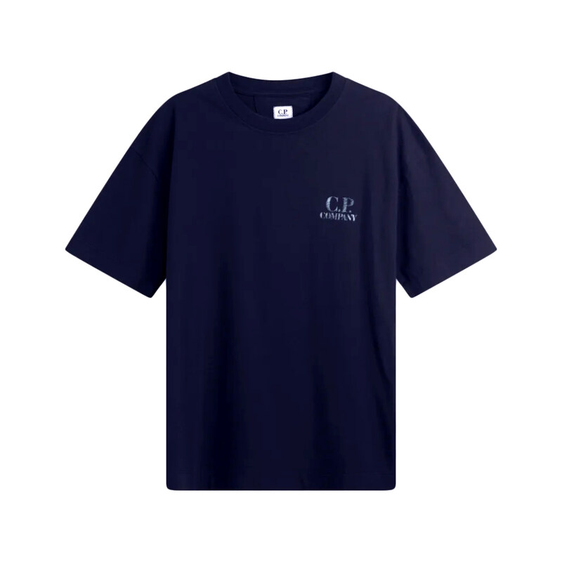 CP컴퍼니 26SS 로고 프린트 세일러 반팔 티셔츠 네이비 20CMTS143A 110579W 888 - CP company