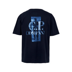 CP컴퍼니 26SS 로고 프린트 세일러 반팔 티셔츠 네이비 20CMTS143A 110579W 888 썸네일 2