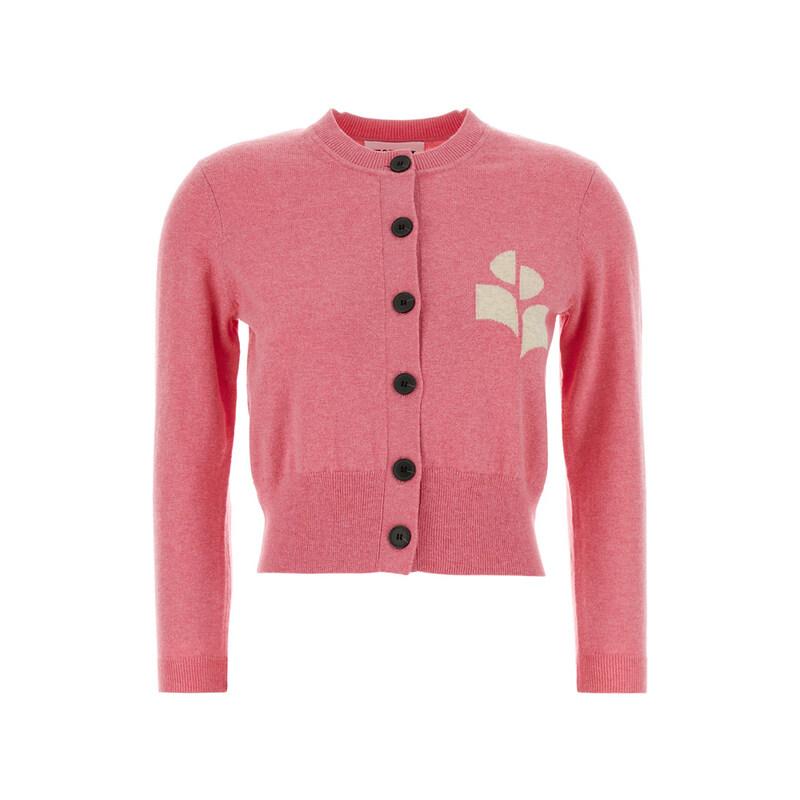 이자벨마랑 26SS NEWTON 로고 가디건 버블검 CA0040FA A1X05E 40BG - Isabel Marant