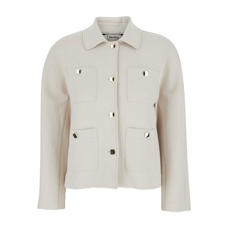 막스마라 26SS SMMARMONIOSO 4포켓 블렌드 저지 자켓 아이보리 2619911051 001 - Max Mara