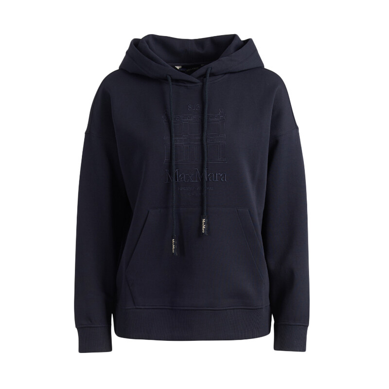 막스마라 26SS SMMANDREA 자수 로고 후드티 네이비 2619921021 005 - Max Mara