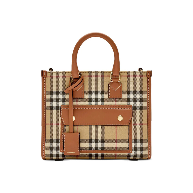 26SS 미니 프레야 빈티지 체크 토트/크로스백 브라이어브라운 8109793 - Burberry