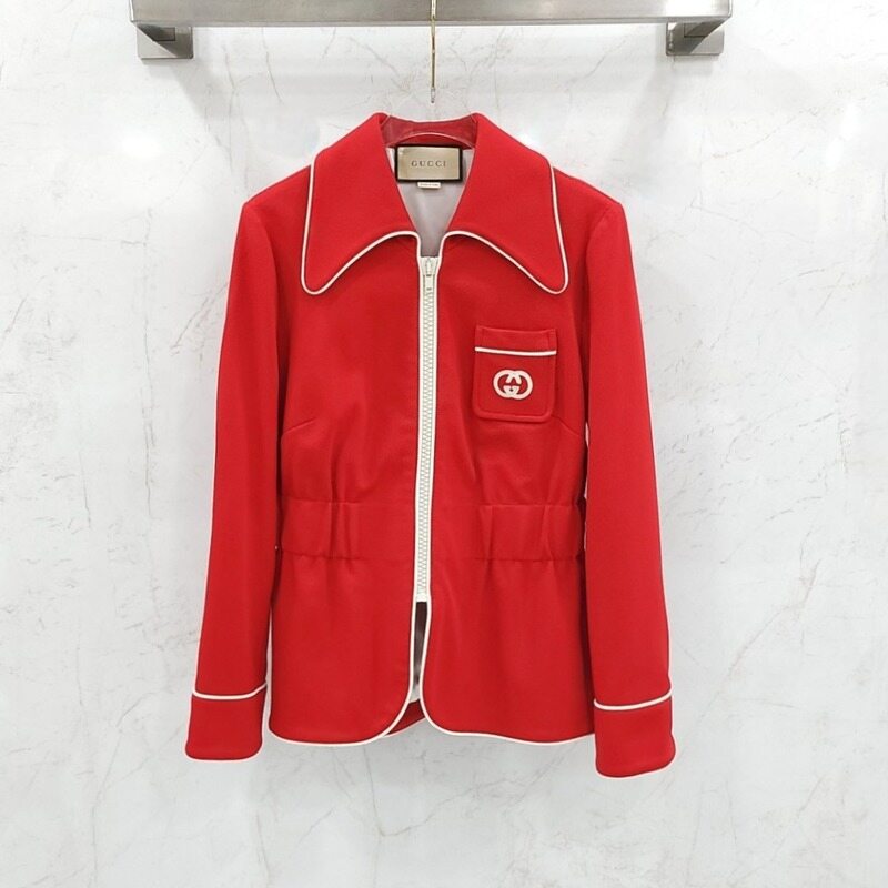 [럭스유] (새상품) S / 구찌 GG 인터로킹 저지 집업 자켓 653411 - Gucci