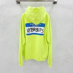 [럭스유] (새상품) XS / 베트멍 헬로 마이 네임 네온 오버 후드티 썸네일 1