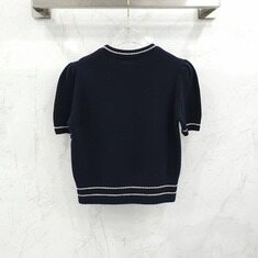 [럭스유] 38 / 디올 캐시미어 스웨터 반소매 울 니트 썸네일 1