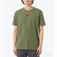 휴고보스 26SS 로고 라벨 코튼 저지 티셔츠 50447978 389 썸네일 1