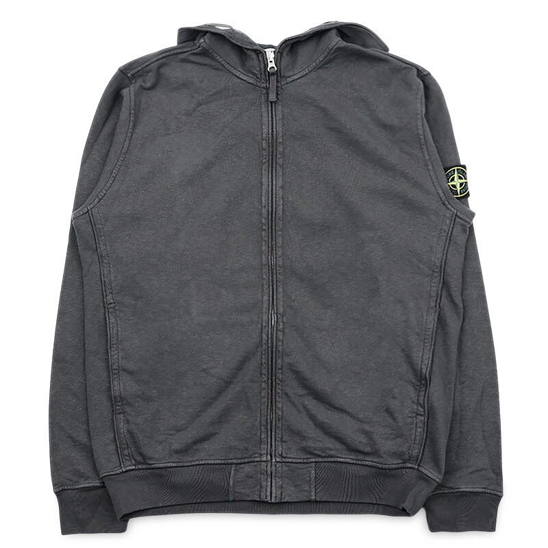 디몬트 스톤 남성 와펜 올드 이펙트 후드 집업 자켓(챠콜) L1S15 6100032 S0060 V0165 - Stone Island