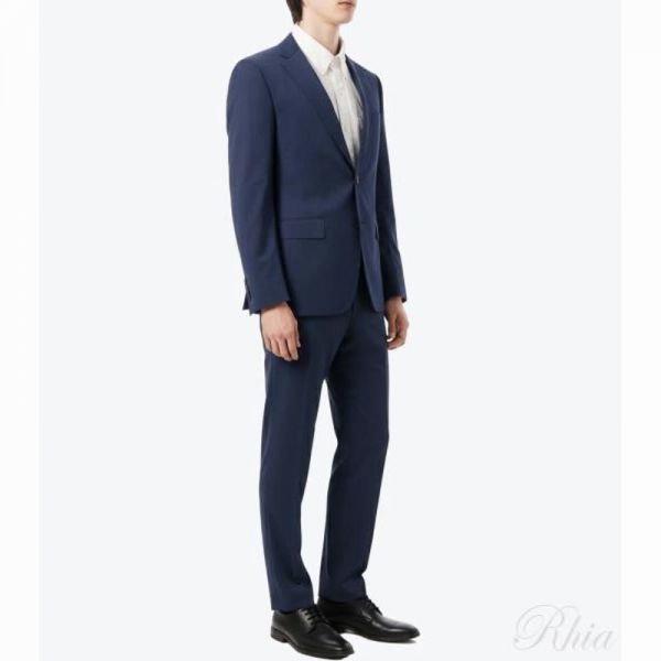 휴고보스 25FW 슬림핏 수트 In 마이크로 패턴드 스트레치 패브릭 50546087 404 패턴 슬림 핏 - Hugo Boss