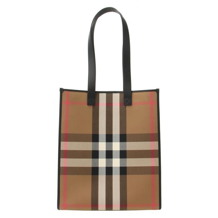 버버리 캔버스 체크 미듐 북 토트백 / 8084551 1 - Burberry