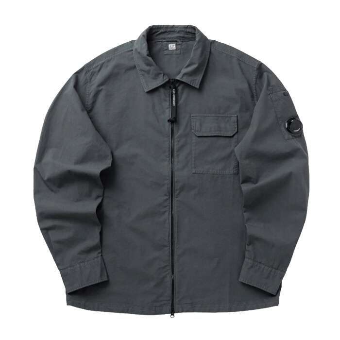 26SS 시피컴퍼니 개버딘 건메탈 그레이 오버셔츠 자켓 20CMOS705A 110143G 921 - CP company