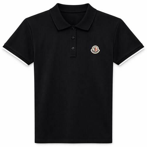 [몽클레어] 로고 패치 폴로티셔츠 블랙 여성 티셔츠 8A00004 84720 999 / TFS - Moncler