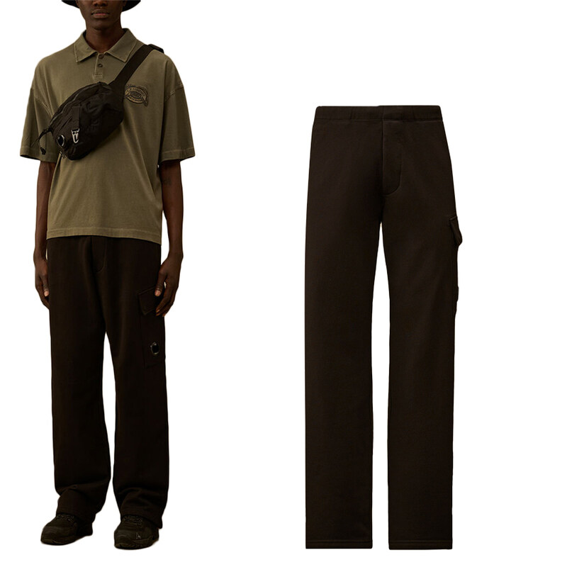 CP 컴퍼니 남성 트레이닝복 하의 26SS CP컴퍼니 레이즈드 플리스 트레이닝 팬츠 20CMSP066A - CP company