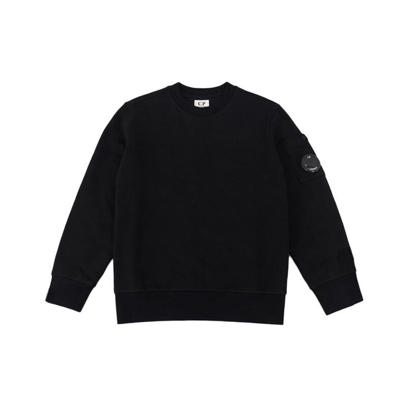 키즈 여성 렌즈 와펜 포켓 맨투맨 블랙 20CKSS023C 00LCA69 999 - CP company