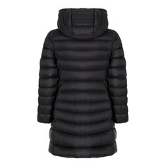키즈 여성 아딜레 ADILE 로고 패치 후드 롱 경량패딩 블랙 1C000 02 597YF 999 썸네일 2