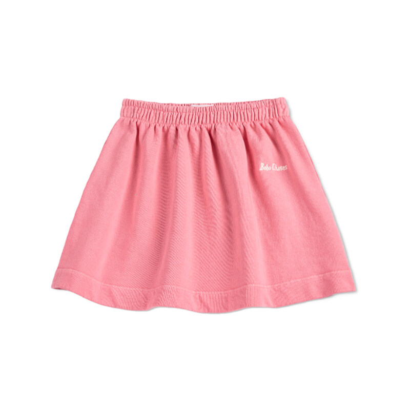 키즈 엠보 로고 플리스 스커트 핑크 B126AC076 661 - Bobo Choses